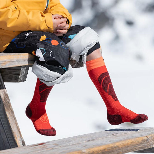 Ski socks - Ski Merino Junior red/gold