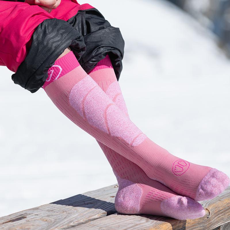 Calcetines de esquí - Ski Merino Junior rosa/morado