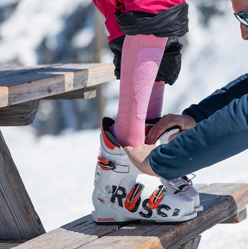 Calcetines de esquí - Ski Merino Junior rosa/morado