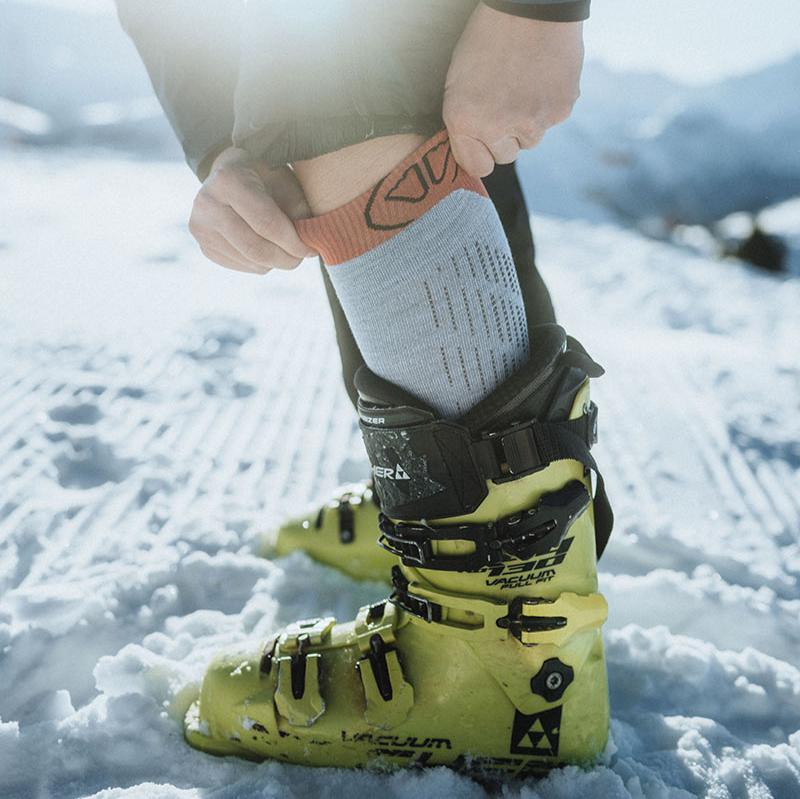 Ski socks - Ski Merino Performance grey/coral