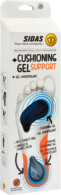 Cushioning gel Sidas insole out of dynamic gel for optimal cushioning Sidas