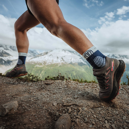 Trail running socks - T-Free® Trail blue/grey